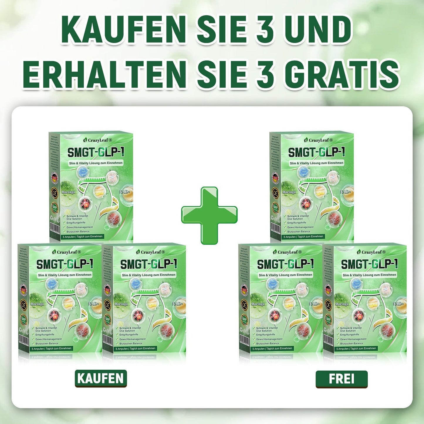 ✨Klinisch bewiesen | Offizieller Shop | 𝐂𝒓𝓪𝙯𝙮𝐋𝑒𝑎𝐟® 𝚂𝖬𝐺𝘛-𝘎𝐿𝙋-1 Orallösung gegen Übergewicht, Bluthochdruck, Blutzucker- & Fettleberprobleme, Gelenkschmerzen, Müdigkeit, Energiemangel & schlaffe Haut – für mehr Gesundheit & Vitalität.