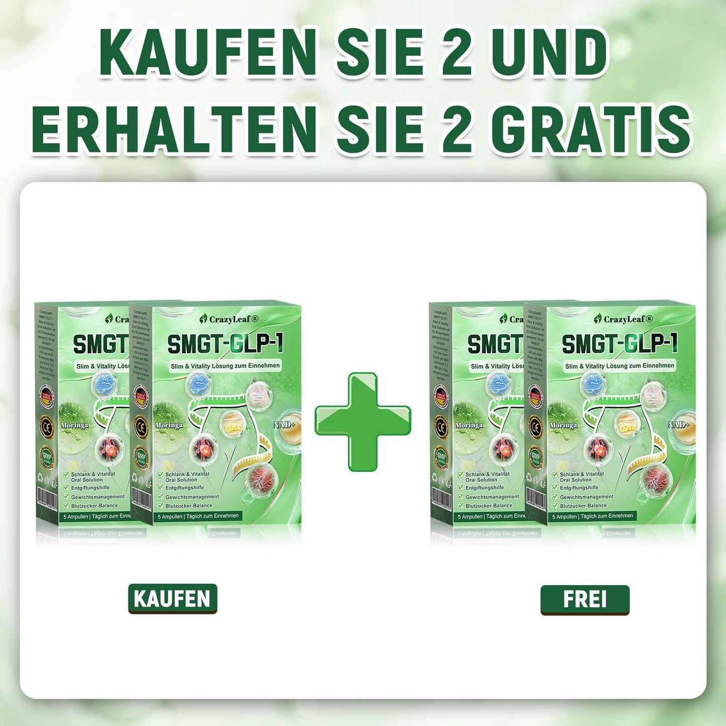✨Klinisch bewiesen | Offizieller Shop | 𝐂𝒓𝓪𝙯𝙮𝐋𝑒𝑎𝐟® 𝚂𝖬𝐺𝘛-𝘎𝐿𝙋-1 Orallösung gegen Übergewicht, Bluthochdruck, Blutzucker- & Fettleberprobleme, Gelenkschmerzen, Müdigkeit, Energiemangel & schlaffe Haut – für mehr Gesundheit & Vitalität.