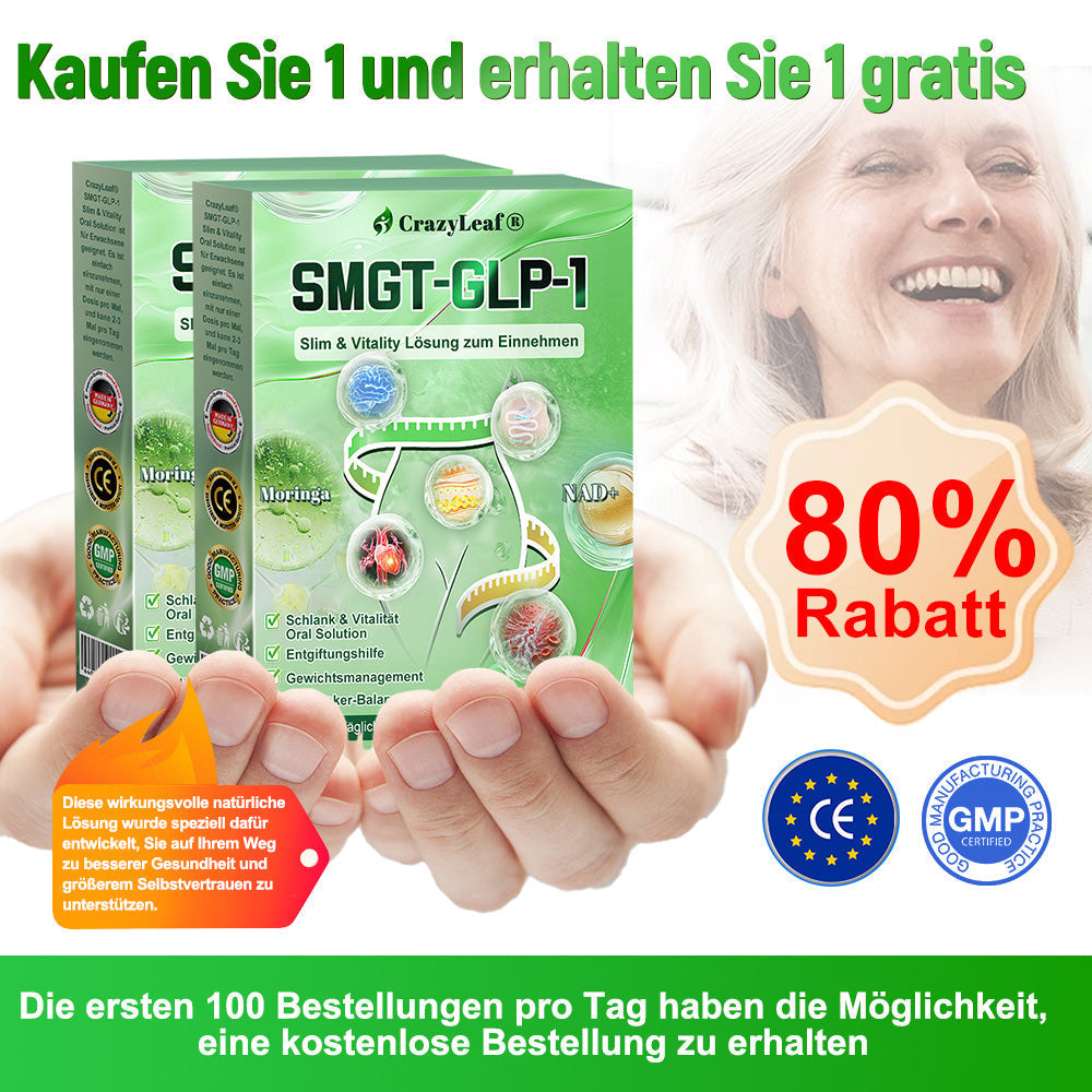✨Klinisch bewiesen | Offizieller Shop | 𝐂𝒓𝓪𝙯𝙮𝐋𝑒𝑎𝐟® 𝚂𝖬𝐺𝘛-𝘎𝐿𝙋-1 Orallösung gegen Übergewicht, Bluthochdruck, Blutzucker- & Fettleberprobleme, Gelenkschmerzen, Müdigkeit, Energiemangel & schlaffe Haut – für mehr Gesundheit & Vitalität.
