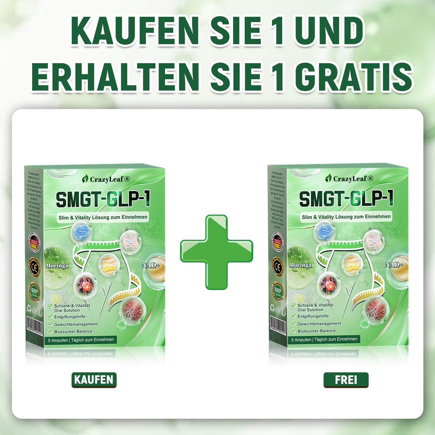 ✨Klinisch bewiesen | Offizieller Shop | 𝐂𝒓𝓪𝙯𝙮𝐋𝑒𝑎𝐟® 𝚂𝖬𝐺𝘛-𝘎𝐿𝙋-1 Orallösung gegen Übergewicht, Bluthochdruck, Blutzucker- & Fettleberprobleme, Gelenkschmerzen, Müdigkeit, Energiemangel & schlaffe Haut – für mehr Gesundheit & Vitalität.