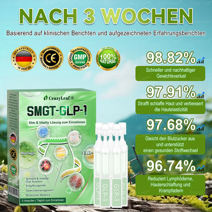 ✨Klinisch bewiesen | Offizieller Shop | 𝐂𝒓𝓪𝙯𝙮𝐋𝑒𝑎𝐟® 𝚂𝖬𝐺𝘛-𝘎𝐿𝙋-1 Orallösung gegen Übergewicht, Bluthochdruck, Blutzucker- & Fettleberprobleme, Gelenkschmerzen, Müdigkeit, Energiemangel & schlaffe Haut – für mehr Gesundheit & Vitalität.